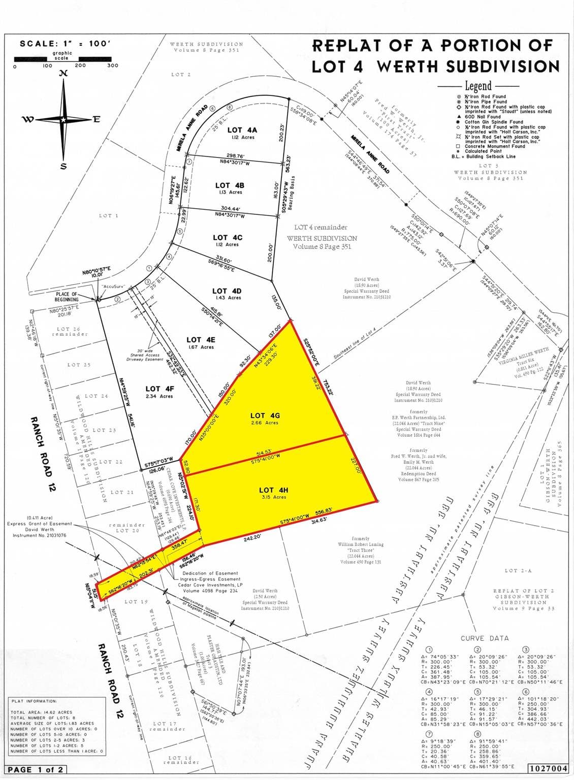 31858  RR 12 None  #Lot 4H & 4G